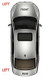 Volkswagen VW Caravelle Door Wing Mirror Elec Heated Tall N/S Left 2003-2010