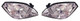 Vauxhall Combo Headlight Headlamp Crystal Clear Indicator Pair 2006-3/2012