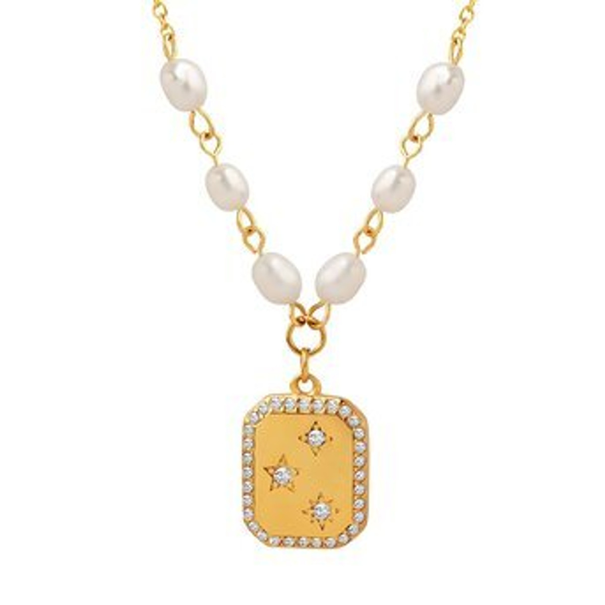 Celestial Mirage, 18K gold plated Stainless steel necklace