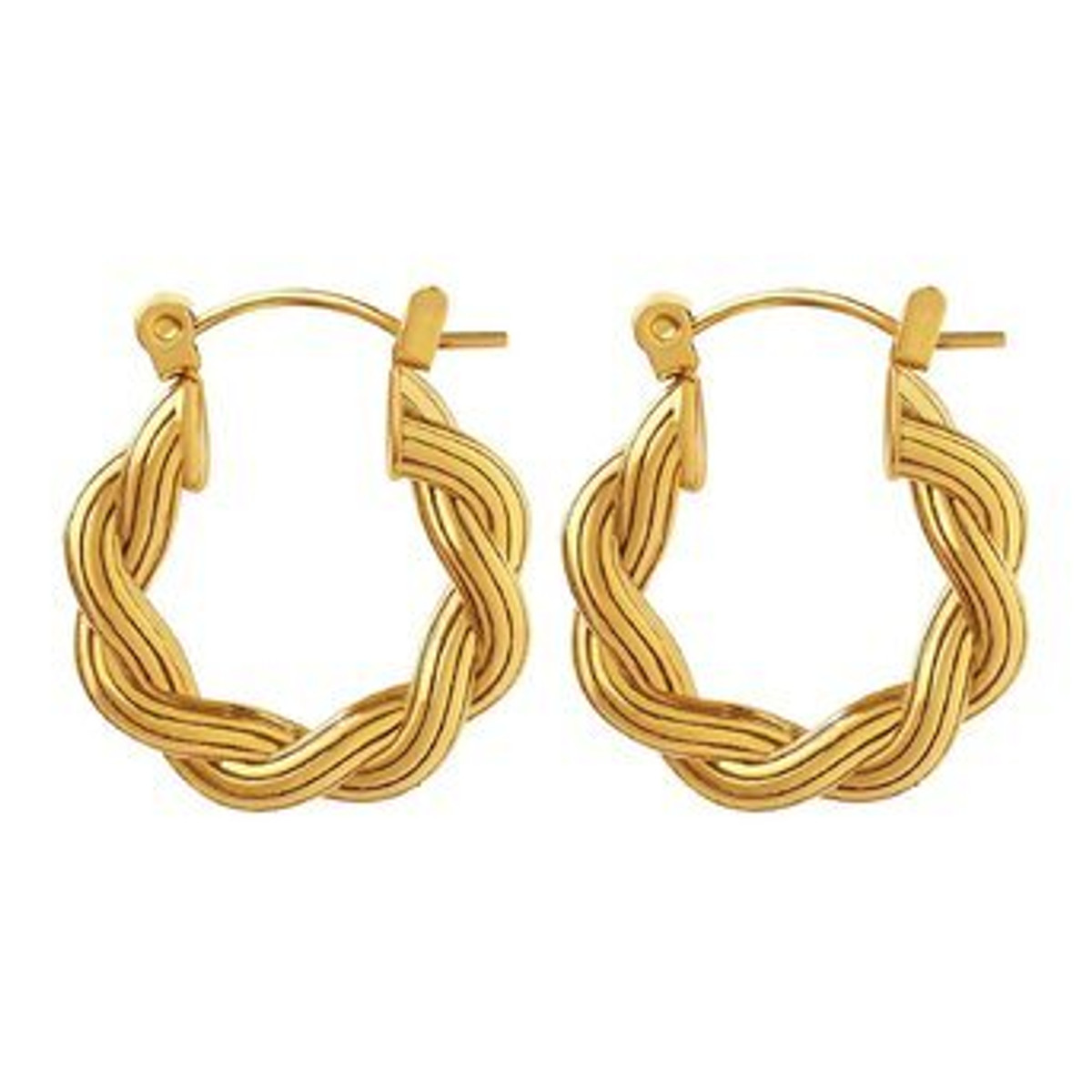 Ravishing Twist, 18K gold plated Stainless steel earrings