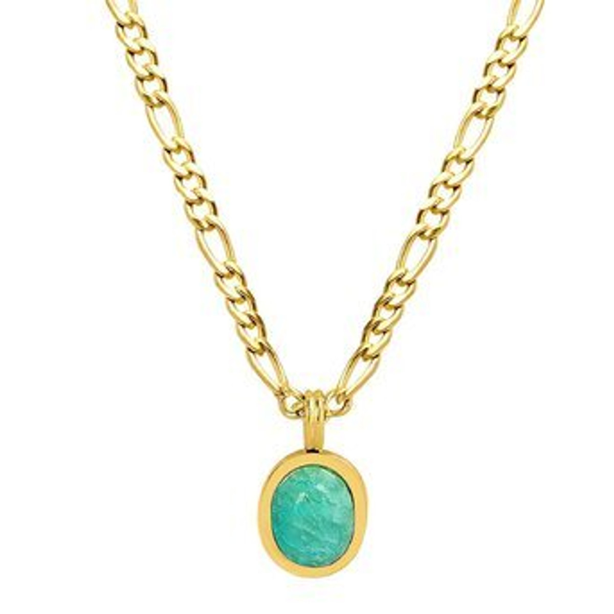 Ethereal Marble,18K gold plated Stainless steel necklace