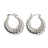 Silver Croissant, Stainless steel earrings