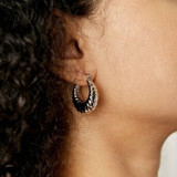 Silver Croissant, Stainless steel earrings