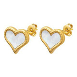 Heart Ebove, 18K gold plated Stainless steel earrings