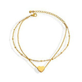 Little Heart 18K gold plated Stainless steel anklet