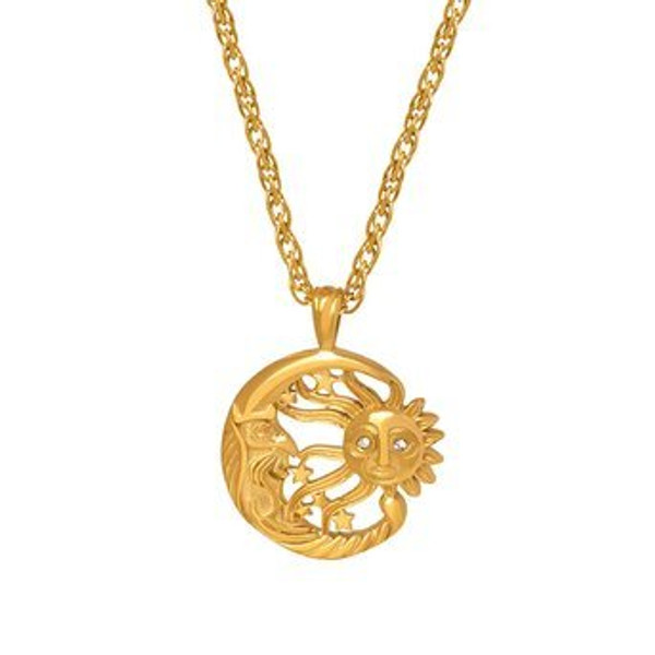 Eternal Sunshine,18K gold plated Stainless steel necklace