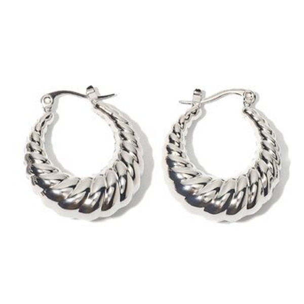 Silver Croissant, Stainless steel earrings