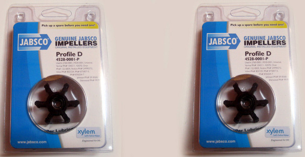 Two Pack Jabsco 4528-0001-P Impellers