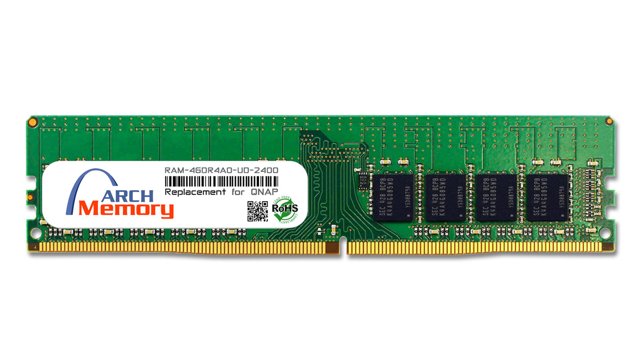 4GB RAM-4GDR4A0-UD-2400 DDR4-2400 PC4-19200 288-Pin UDIMM RAM | Memory for QNAP