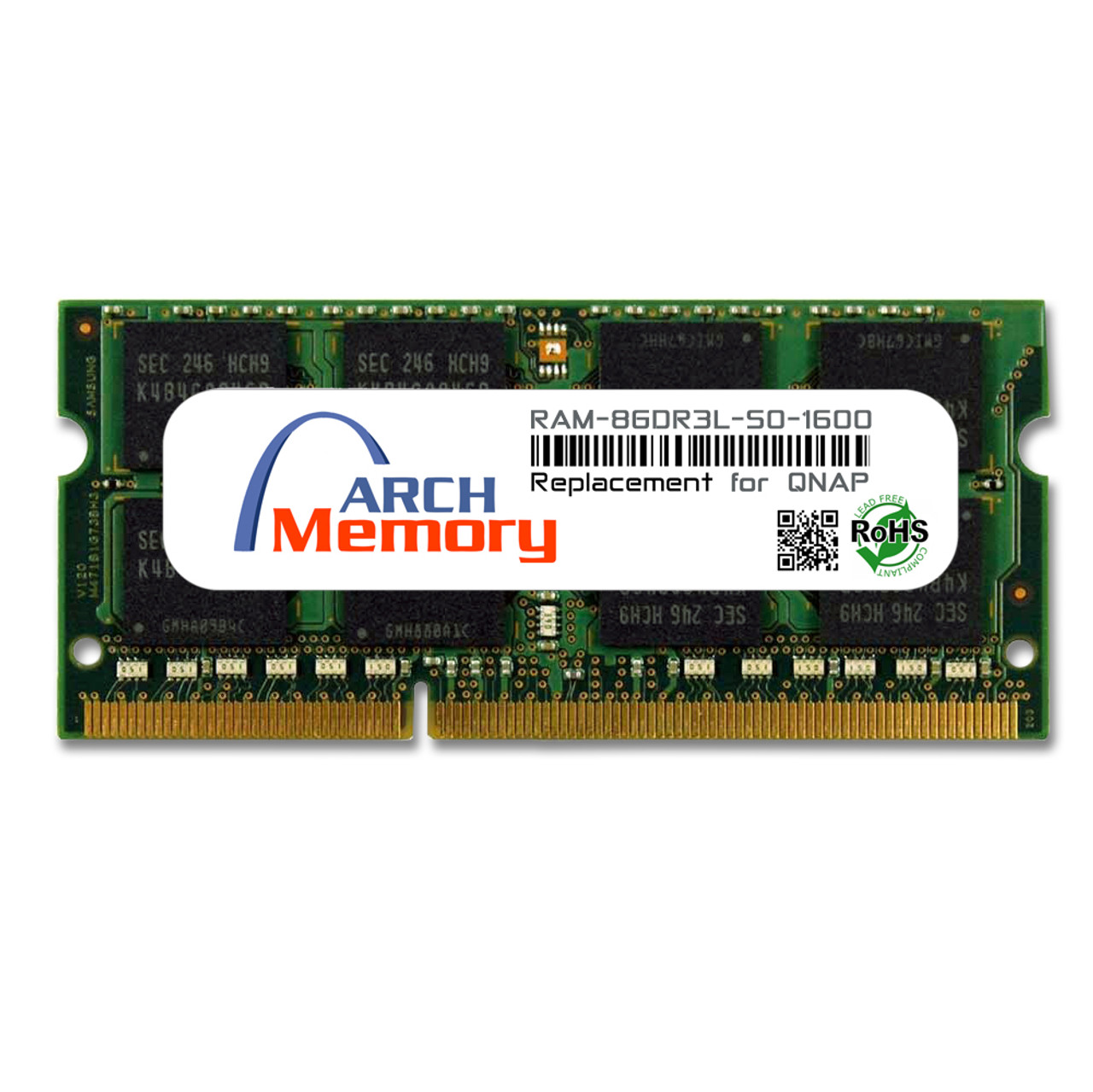 8GB RAM-8GDR3L-SO-1600 DDR3L-1600 PC3-12800 204-Pin SODIMM RAM | Memory for QNAP
