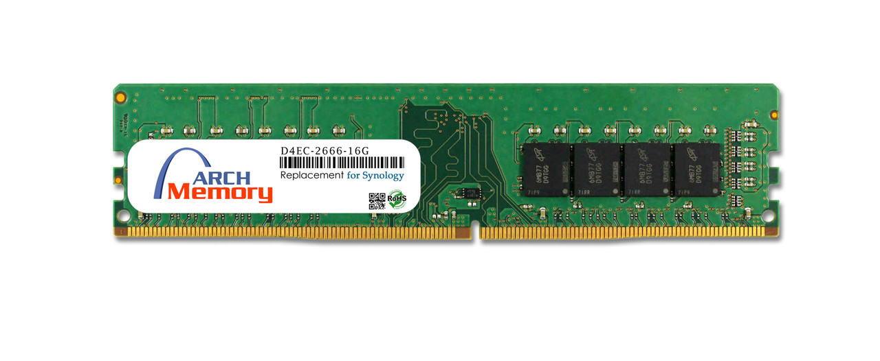 16GB RS3621xs+ D4EC-2666-16GD4EC-2666-16G 288-Pin DDR4-2666 PC4-21300 ECC UDIMM RAM | Memory for Synology