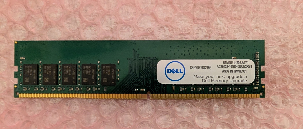 Dell Memory SNPVDFYDC/16G AA335286 16GB 2Rx8 DDR4 ECC UDIMM 2666MHz RAM