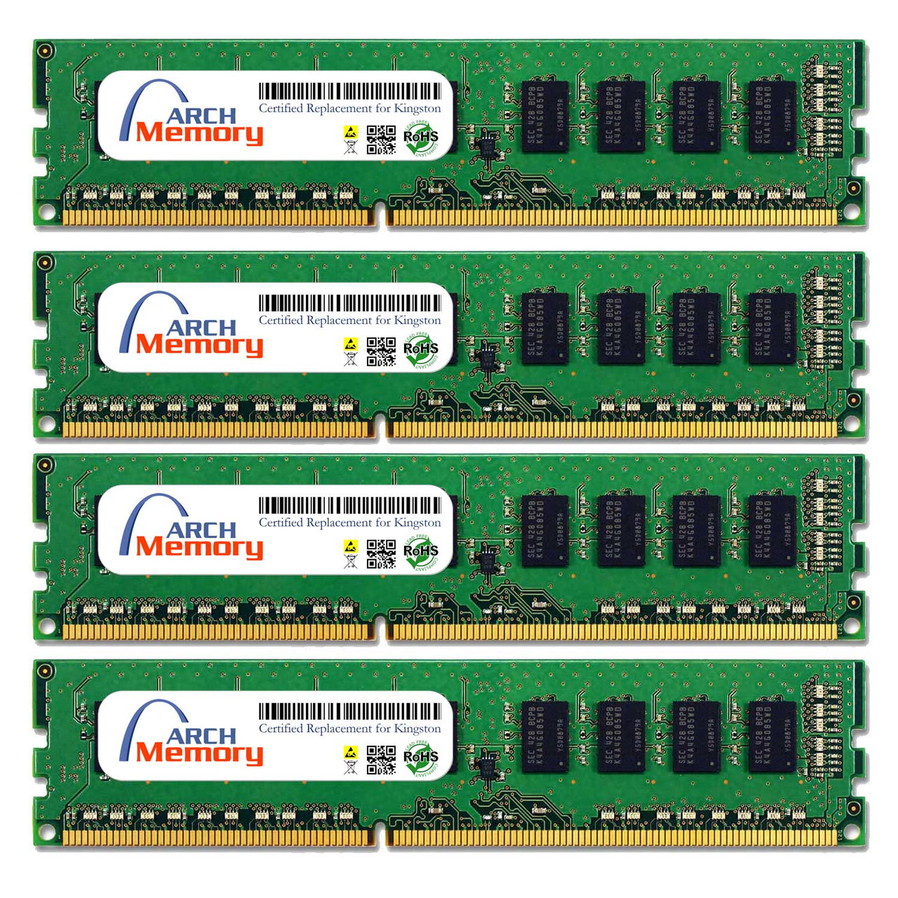 8GB KTH-PL313EK4/32G Kit (4 X 8 GB) DDR3 1333MHz 240-Pin ECC UDIMM RAM |  Kingston Replacement Memory