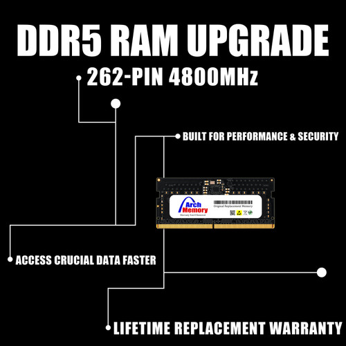 32GB Dell XPS 17 9730 262-Pin DDR5 4800MHz Sodimm Memory RAM Upgrade
