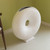 White Modern Round Flat Doughnut Hole Vase