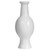 Modern Dining Trumpet Floor Vase, For Entryway and Living Room, White Fiberglass 26 inch