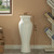 Modern floor vase, White Unique Trumpet Floor Vase, Home Interior Decoration, Modern Floor Vase, Tall Floor Vases for Entryway and Living Room and Office, 24 inch