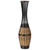 Elegant Antique 34-inch-tall Trumpet Style Floor Vase - Versatile Entryway or Living Room, or Bedroom Decor with Decorative Bamboo Rope Accent - Rich Brown Finish – Modern Statement Vase
