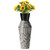 Trumpet Classic Style Straight Designed Table Vase for Entryway Dining or Living Room, Ceramic Black