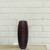 Brown Decorative Contemporary Mango Wood Ribbed Design Round Vase