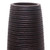 Brown Decorative Contemporary Mango Wood Ribbed Design Round Vase