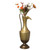 Decorative Antique Style 1 Handle Metal Jug Floor Vase - Vintage Inspired Rustic Design for Entryway, Living Room, or Dining Room - Ideal for Flower Arrangements, Greenery, or Standalone Display