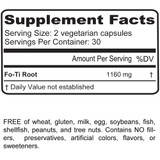 Fo-Ti He Shou Wu  Supplement Facts Panel