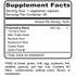 Uric Acid Cleanse Supplement Facts Panel