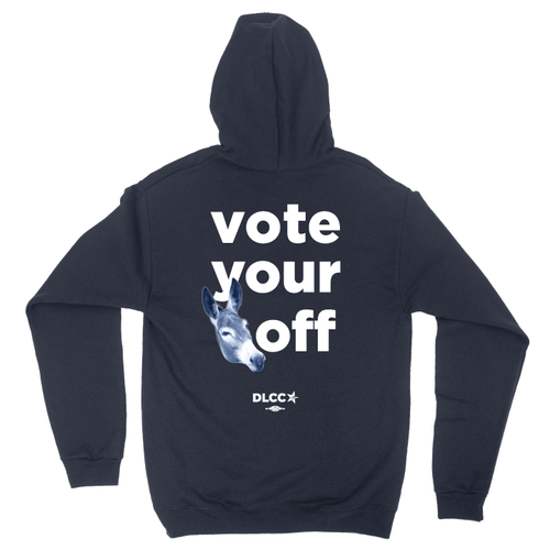Vote Your Donkey Off (Navy Zipper Hoodie)