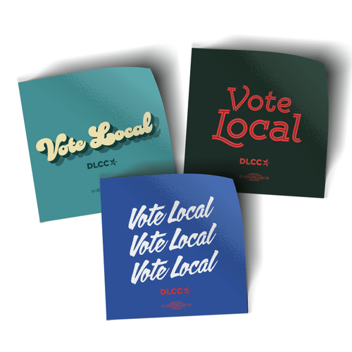 Vote Local Combo (3" x 3" Vinyl Sticker -- Pack of Three!)