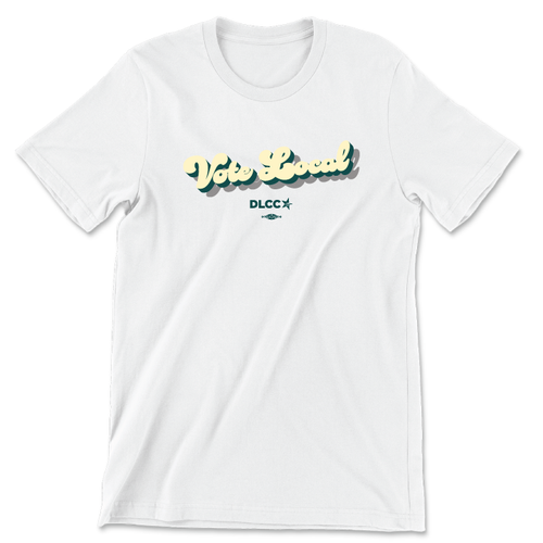 Vote Local - Cursive (Unisex White Tee) Vote Local - Cursive (Unisex White Tee)