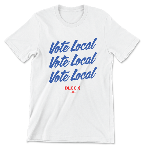 Vote Local - Stacked (Unisex White Tee) Vote Local - Stacked (Unisex White Tee)