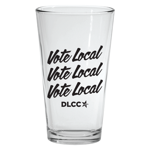 Vote Local - Stacked (16oz Pint Glass)
