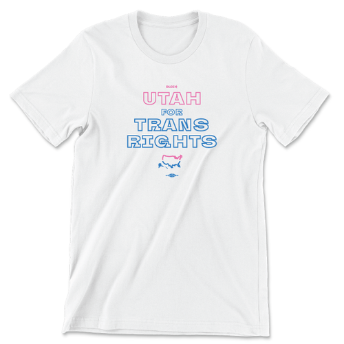 Utah For Trans Rights (Unisex White Tee) Utah For Trans Rights (Unisex White Tee)
