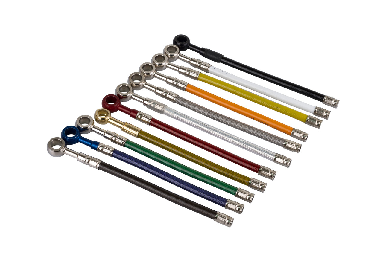 Stainless Steel Braided Brake Line Kit - 2 Line Front (85-07