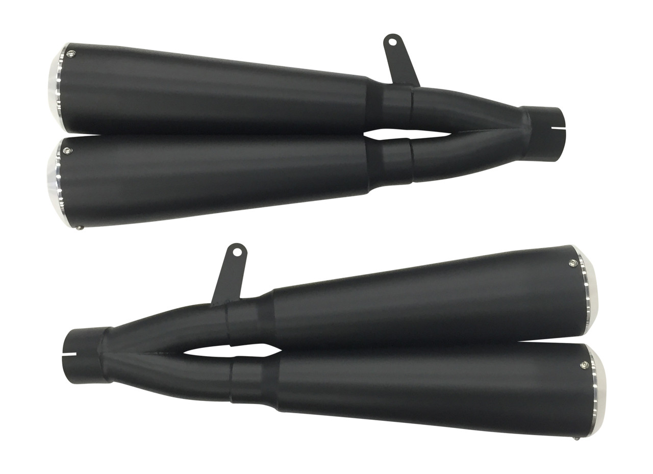 MegaMax 4-2-4 Slip On Exhaust - Ceramic Coated Black (09-20