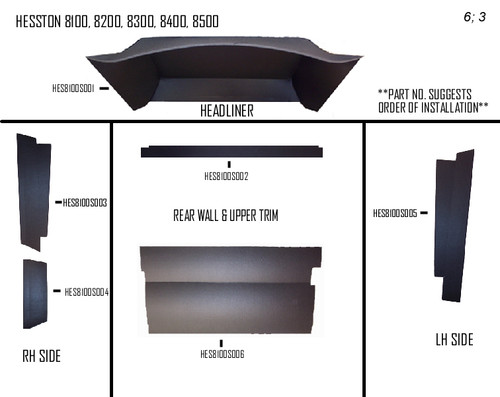 HESSTON 8100 - 8500 SWATHER KIT - Fehr Cab Interiors Co.