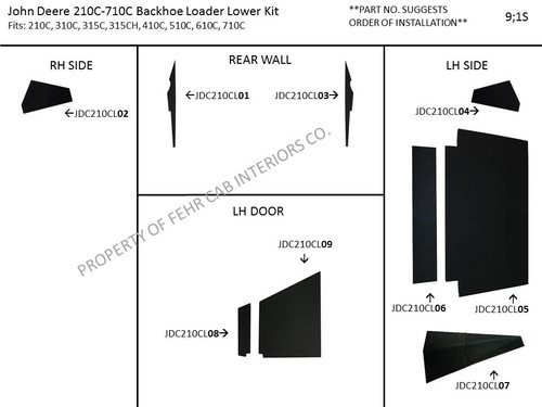 Main Image - JOHN DEERE 210C-710C BACKHOE LOADER LOWER CAB KIT