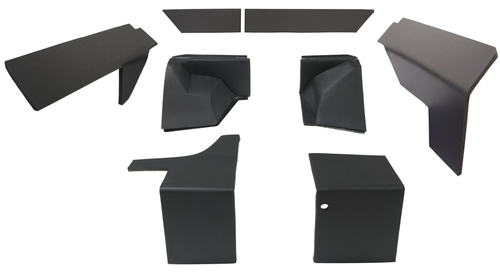 Replacement cab interior upholstery kit for John Deere 4040, 4240, 4440, 4640 and 4840 tractors.