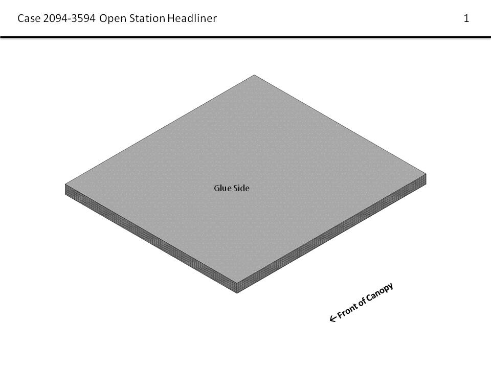 CASE 2094-3594 OPEN STATION HEADLINER - Fehr Cab Interiors Co.