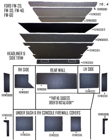 Fw60 Window FORD FW20-FW60 4WD KIT - Fehr Cab Interiors Co.