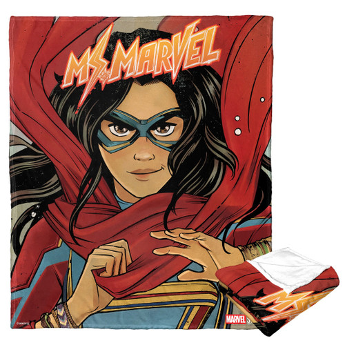 Marvel's Ms. Marvel Silk Touch Throw Blanket, 50" x 60", Presenting Ms Marvel