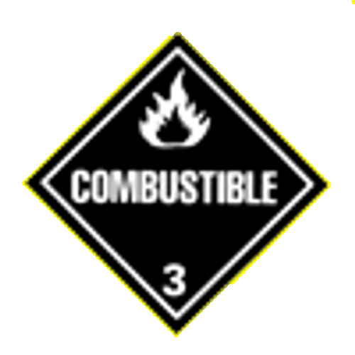 D.O.T. Truck Placard - Combustible - Pressure Sensitive Vinyl