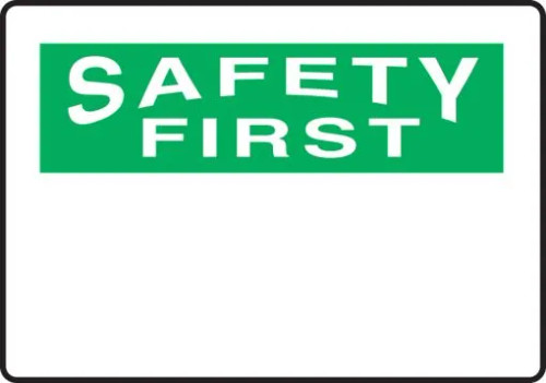 Safety First - blank