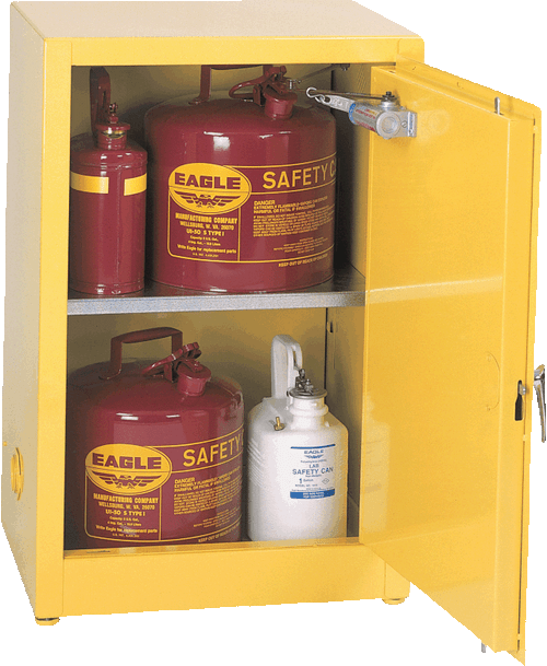 Compact Safety Storage Cabinets-4 Gal Cap-(22 1/4"H x 17 1/2"W x 18"D)- Eagle