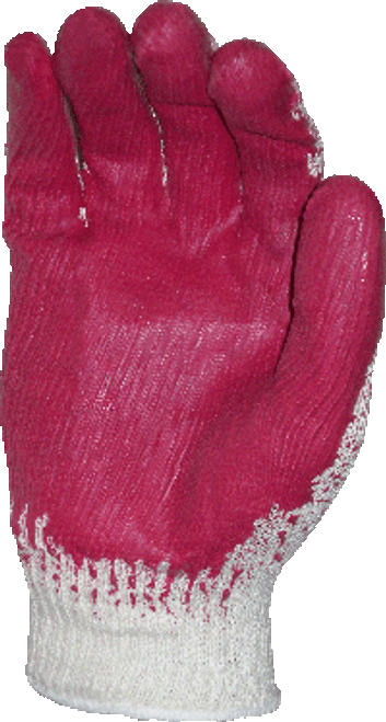 Red Latex Economy Palm Coated Gloves