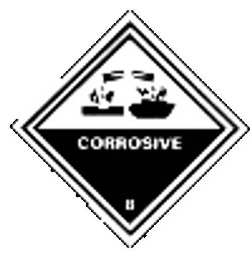 D.O.T. Shipping Labels - Corrosive - 500 rl.