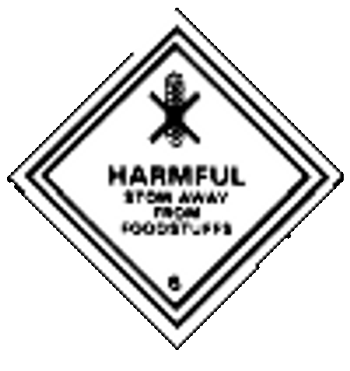 D.O.T. Shipping Labels - Harmful Stow Away From Foodstuffs - 500 rl.