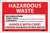 Hazardous Waste Accumulation Lables - Vinyl - Package of 25