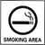 Smoking Area - Rigid Linear Plastic (7" x 7")